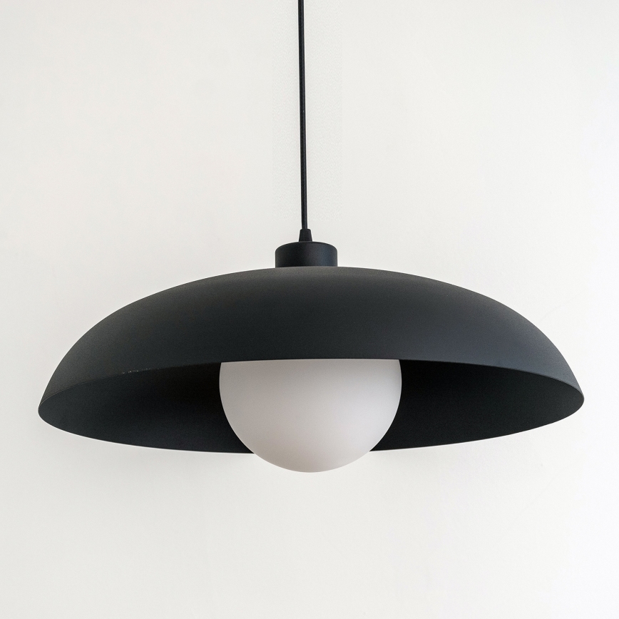 Lustr na lanku ECLIPSE 1xE27/15W/230V černá