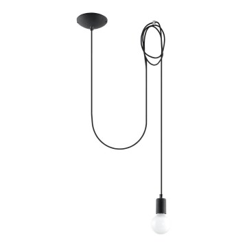 Lustr na Lanku EDISON 1 1xE27/60W/230V pavouk černá