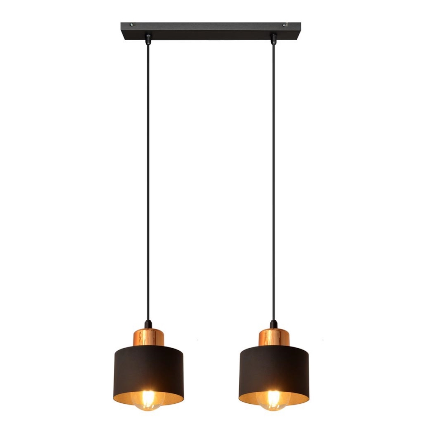 Lustr na lanku EDISON 2xE27/15W/230V