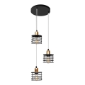 Lustr na lanku EDISON 3xE27/15W/230V