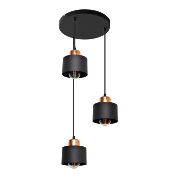 Lustr na lanku EDISON 3xE27/15W/230V