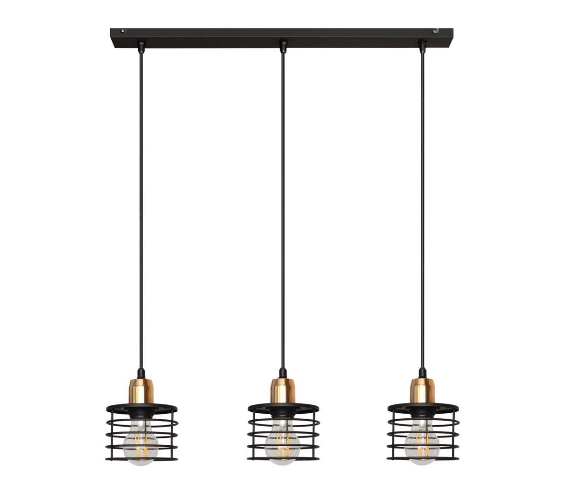 Helam Lustr na lanku EDISON 3xE27/60W/230V HE0789