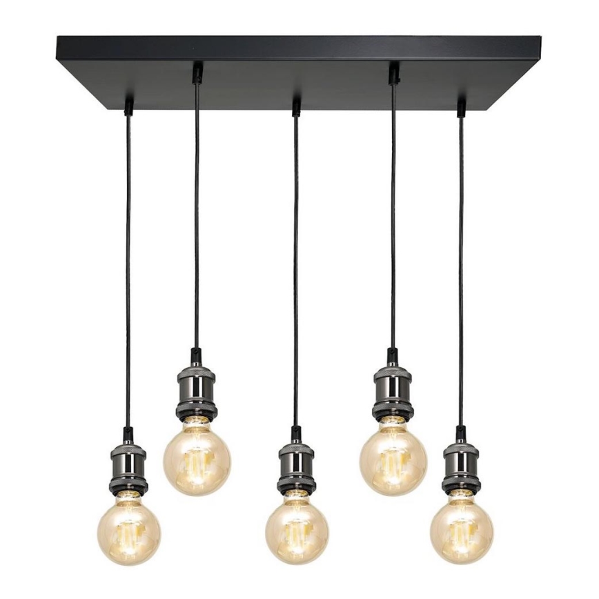 Lustr na lanku EDISON 5xE27/60W/230V