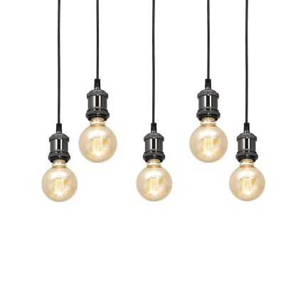 Lustr na lanku EDISON 5xE27/60W/230V