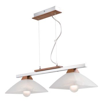 Lustr na lanku ELA 2xE27/60W/230V - FSC certifikováno