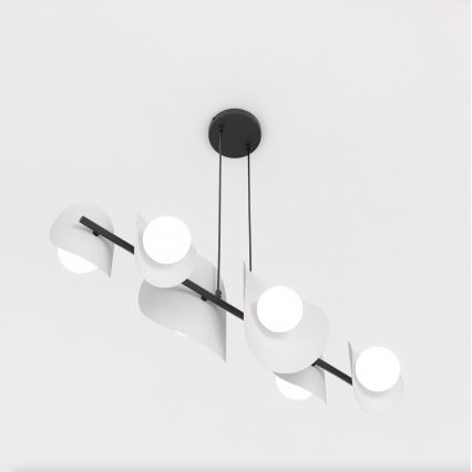 Lustr na lanku ELEMENTI 6xG9/8W/230V šedá