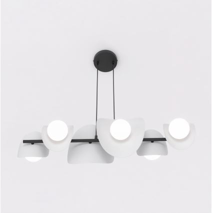 Lustr na lanku ELEMENTI 6xG9/8W/230V šedá