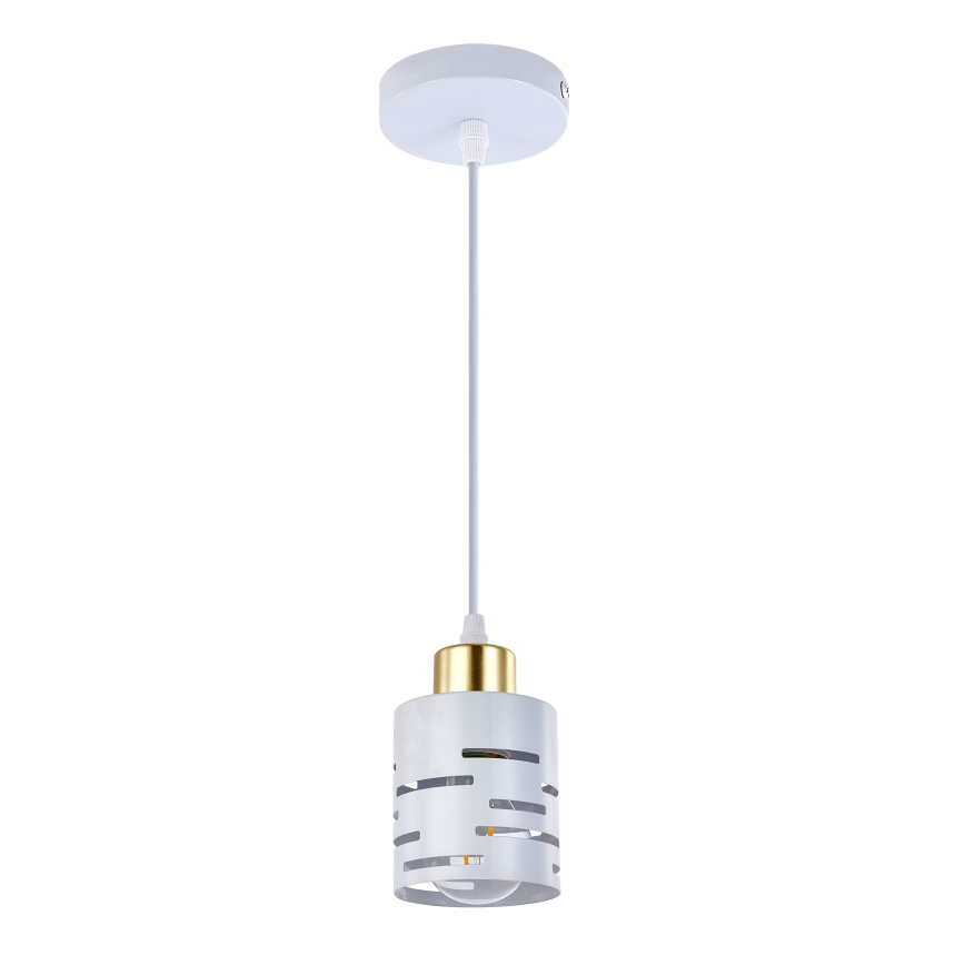 Lustr na lanku ELEN 1xE27/35W/230V bílá/zlatá