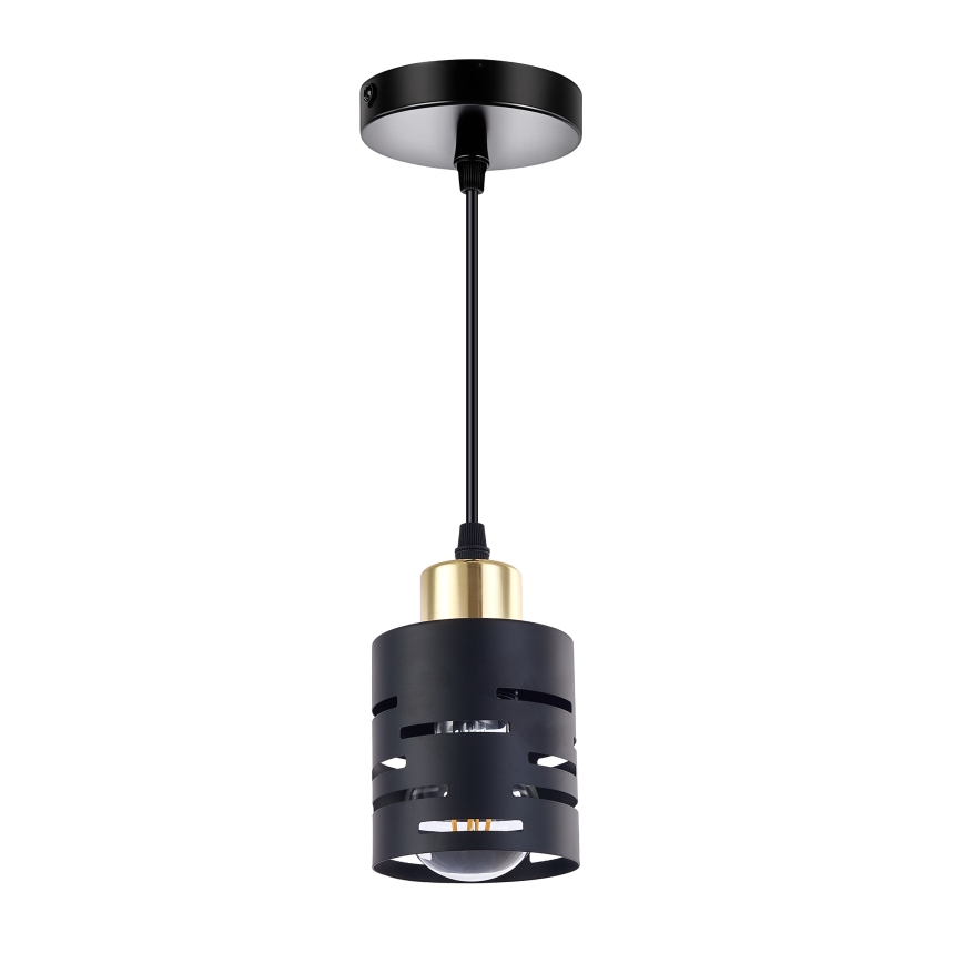 Lustr na lanku ELEN 1xE27/35W/230V černá/zlatá