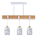 Lustr na lanku ELEN 3xE27/35W/230V bílá/zlatá/hnědá