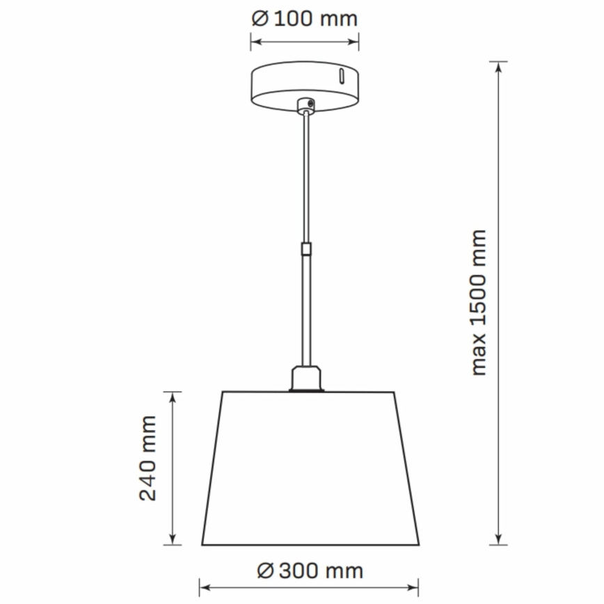 Lustr na lanku ELENA 1xE27/20W/230V bílá