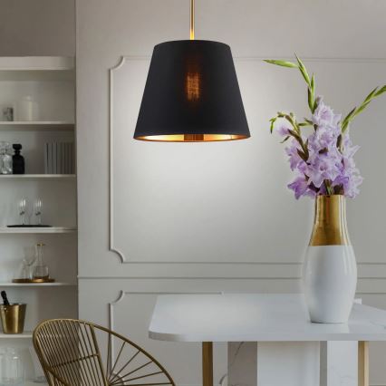 Lustr na lanku ELENA 1xE27/20W/230V černá