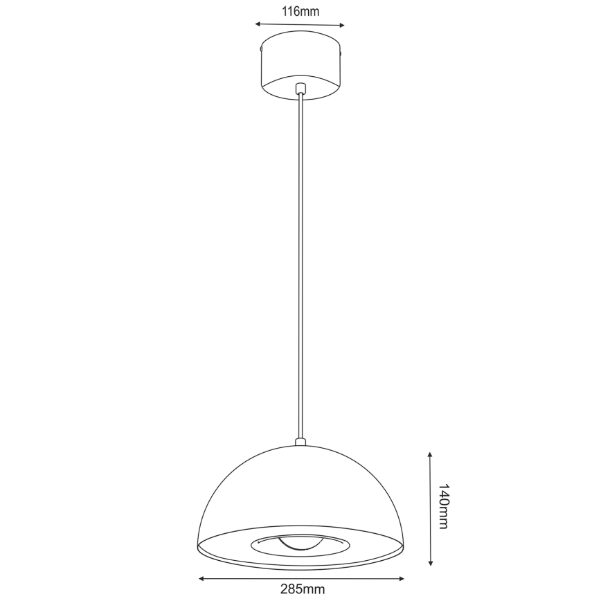 Lustr na lanku ELGUND 1xE27/15W/230V pr. 28,5 cm béžová