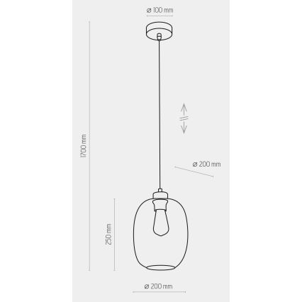 Lustr na lanku ELIO 1xE27/60W/230V růžová