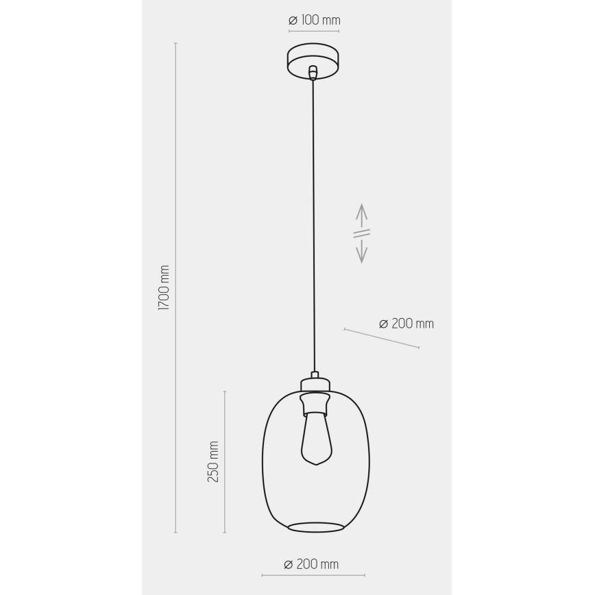 Lustr na lanku ELIO 1xE27/60W/230V růžová