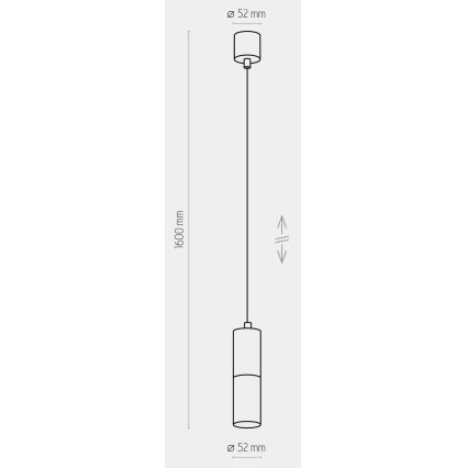 Lustr na lanku ELIT 1xGU10/10W/230V černá