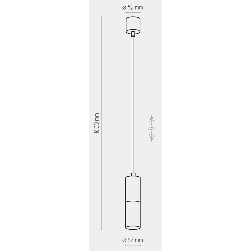 Lustr na lanku ELIT 1xGU10/10W/230V černá