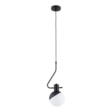 Lustr na lanku ENIGMA 1xE14/10W/230V černá/bílá