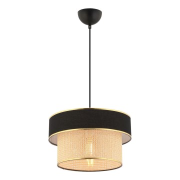 Lustr na lanku ERO 1xE27/60W/230V černá/béžová