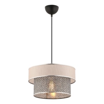 Lustr na lanku ERO 1xE27/60W/230V krémová/šedá