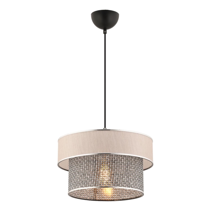 Lustr na lanku ERO 1xE27/60W/230V krémová/šedá