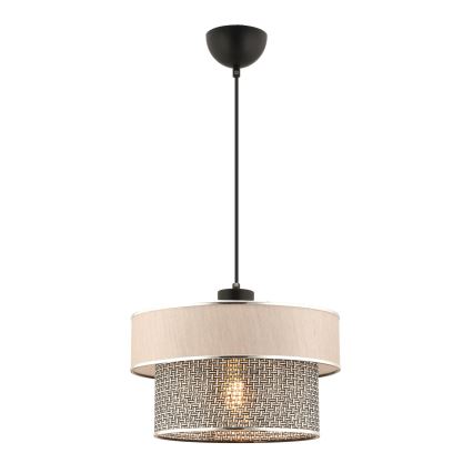Lustr na lanku ERO 1xE27/60W/230V krémová/šedá