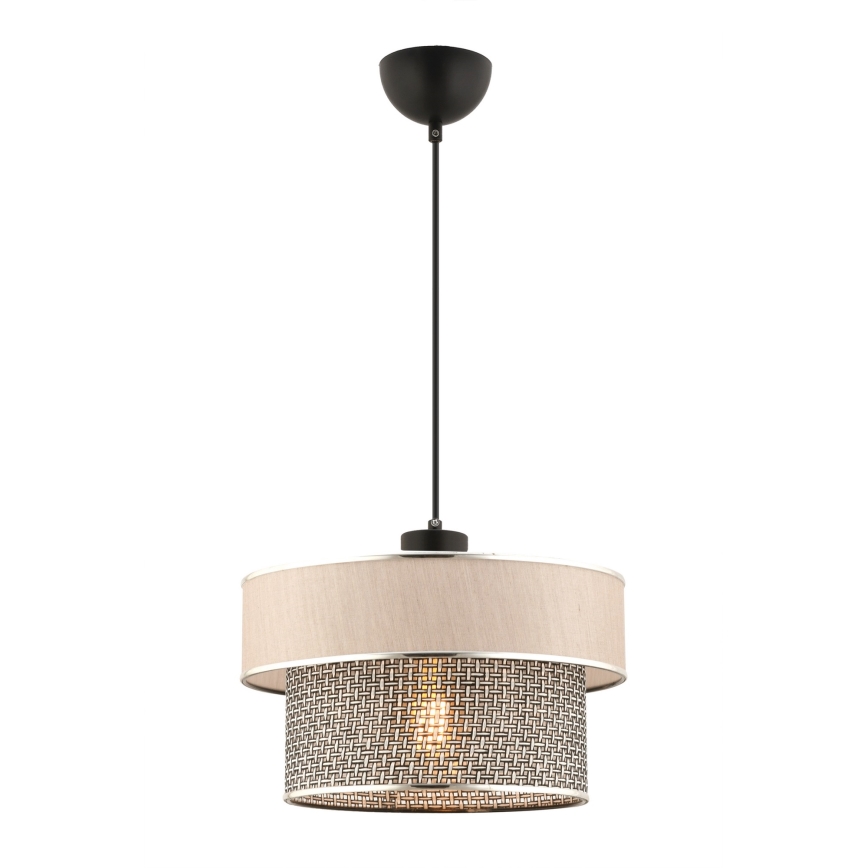 Lustr na lanku ERO 1xE27/60W/230V krémová/šedá