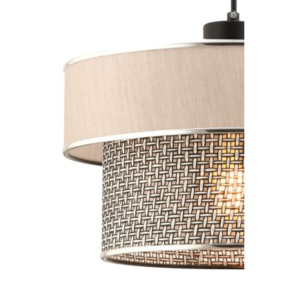 Lustr na lanku ERO 1xE27/60W/230V krémová/šedá
