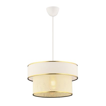 Lustr na lanku ERO 1xE27/60W/230V krémová/zlatá