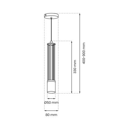 Lustr na lanku ESTILO 1xGU10/40W/230V černá