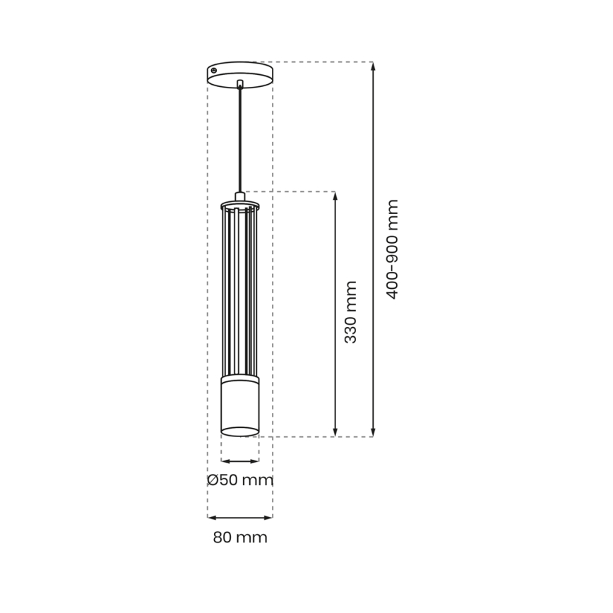 Lustr na lanku ESTILO 1xGU10/40W/230V černá