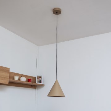Lustr na lanku ETNA 1xE27/15W/230V pr. 18,5 cm béžová