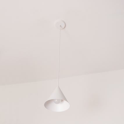 Lustr na lanku ETNA 1xE27/15W/230V pr. 18,5 cm bílá