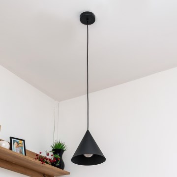 Lustr na lanku ETNA 1xE27/15W/230V pr. 18,5 cm černá
