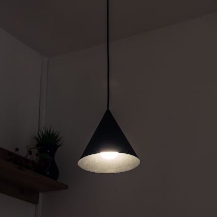Lustr na lanku ETNA 1xE27/15W/230V pr. 18,5 cm černá