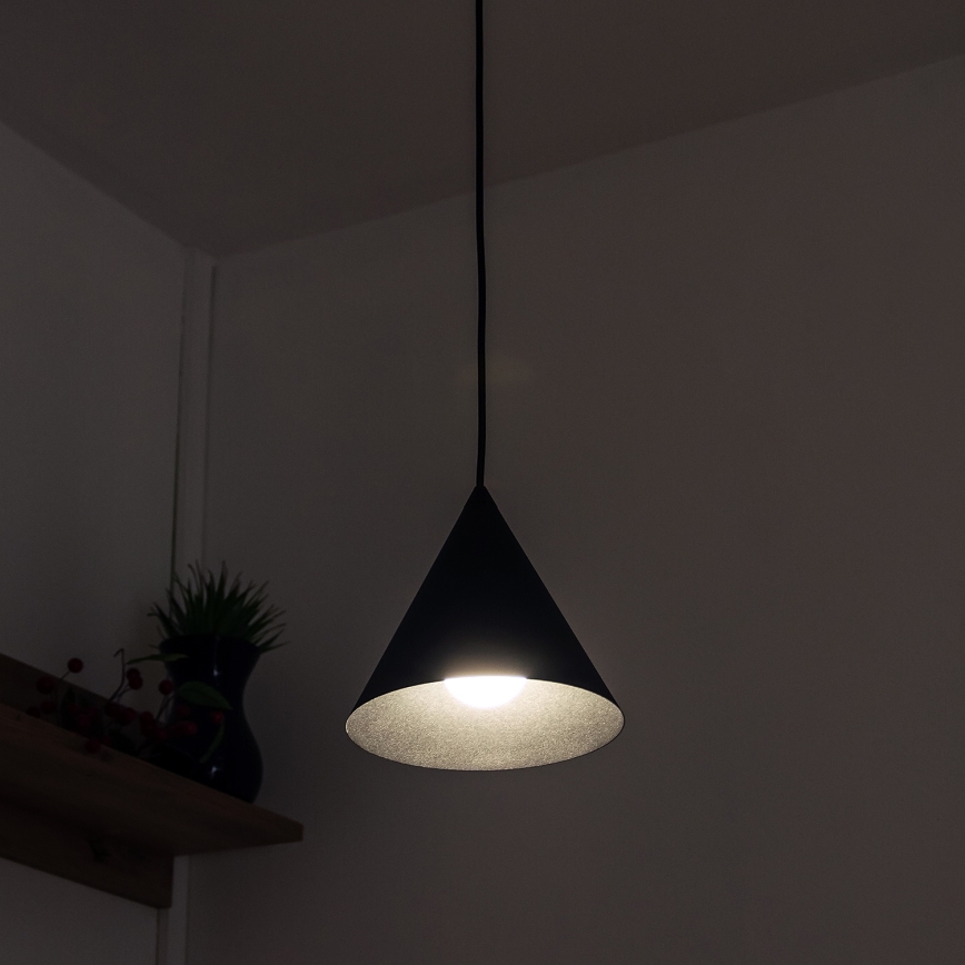 Lustr na lanku ETNA 1xE27/15W/230V pr. 18,5 cm černá