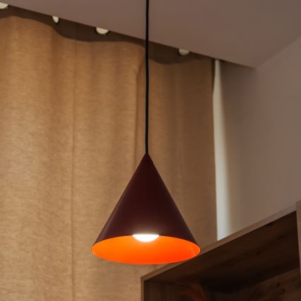 Lustr na lanku ETNA 1xE27/15W/230V pr. 18,5 cm červená