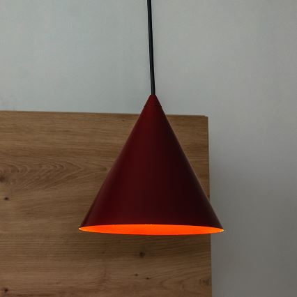 Lustr na lanku ETNA 1xE27/15W/230V pr. 18,5 cm červená