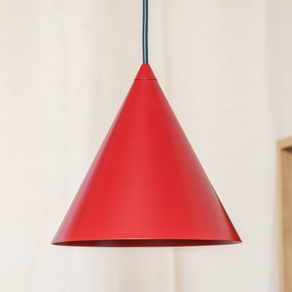 Lustr na lanku ETNA 1xE27/15W/230V pr. 18,5 cm červená