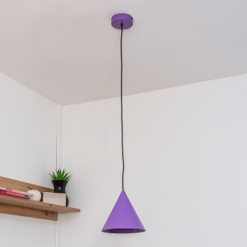Lustr na lanku ETNA 1xE27/15W/230V pr. 18,5 cm fialová