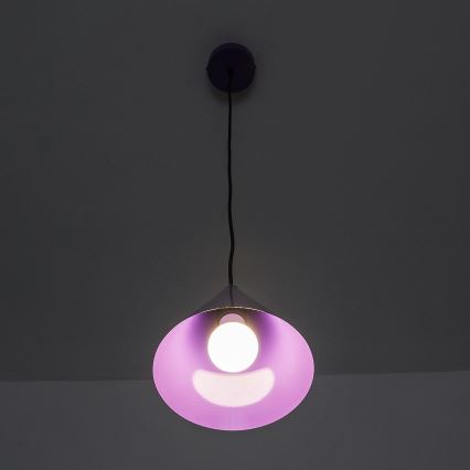 Lustr na lanku ETNA 1xE27/15W/230V pr. 18,5 cm fialová