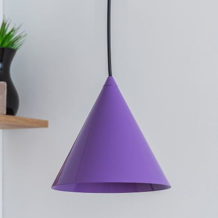 Lustr na lanku ETNA 1xE27/15W/230V pr. 18,5 cm fialová
