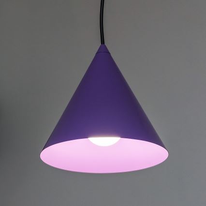 Lustr na lanku ETNA 1xE27/15W/230V pr. 18,5 cm fialová
