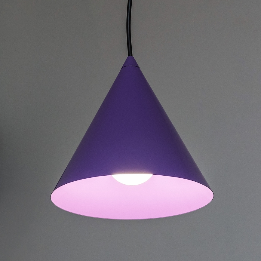 Lustr na lanku ETNA 1xE27/15W/230V pr. 18,5 cm fialová