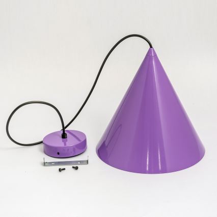 Lustr na lanku ETNA 1xE27/15W/230V pr. 18,5 cm fialová