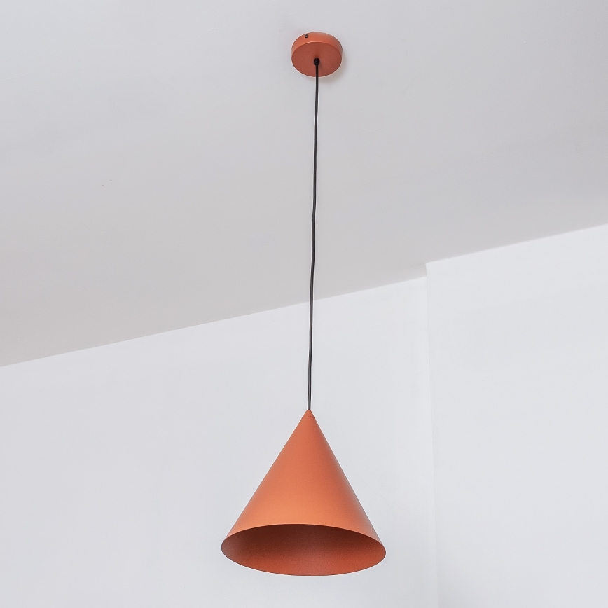 Lustr na lanku ETNA 1xE27/15W/230V pr. 18,5 cm oranžová