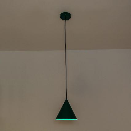 Lustr na lanku ETNA 1xE27/15W/230V pr. 18,5 cm zelená