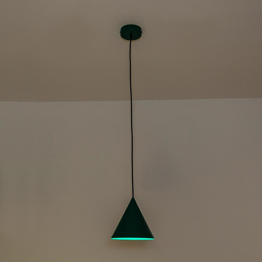 Lustr na lanku ETNA 1xE27/15W/230V pr. 18,5 cm zelená