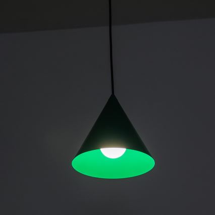 Lustr na lanku ETNA 1xE27/15W/230V pr. 18,5 cm zelená