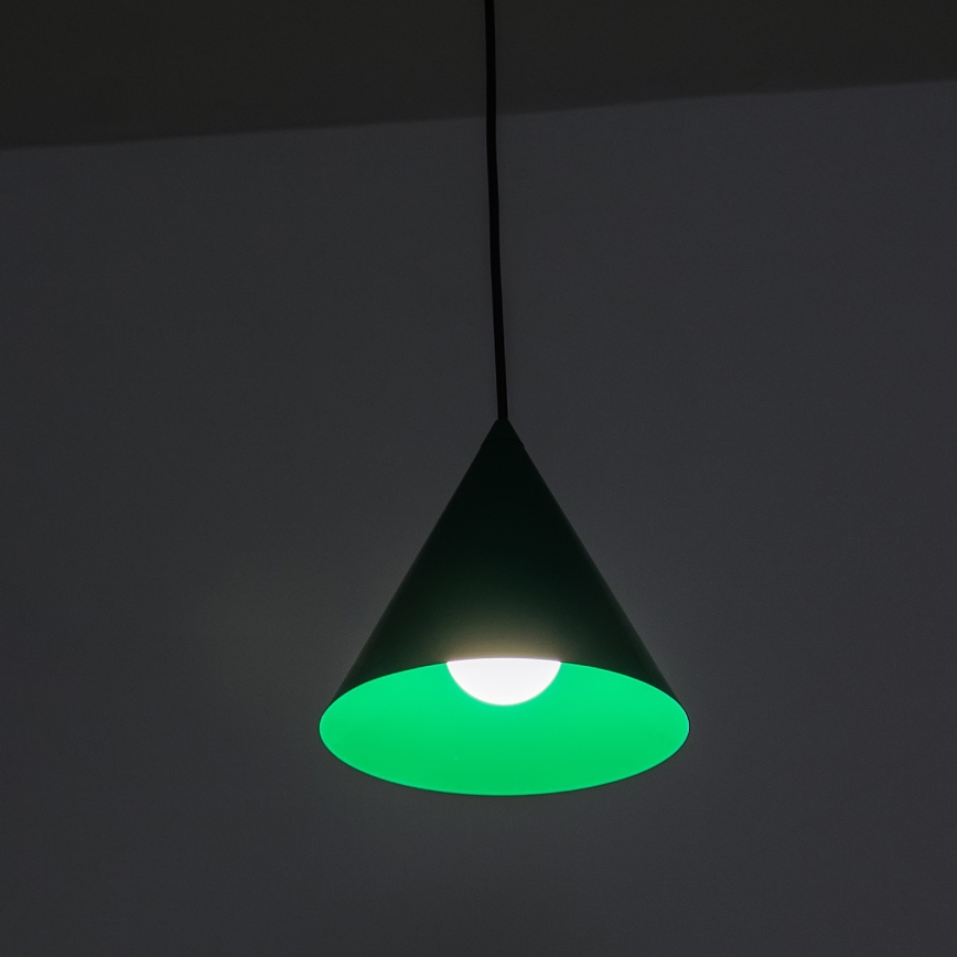 Lustr na lanku ETNA 1xE27/15W/230V pr. 18,5 cm zelená